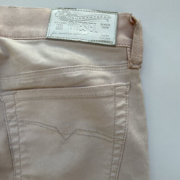 $178 Diesel Women’s Ridee Super Slim Jegging Fit Light Pink Metallic Size 27 - Picture 13 of 15